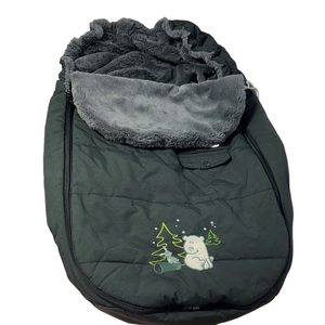 Cozy Black Baby Care Seat Cover with Bear Design